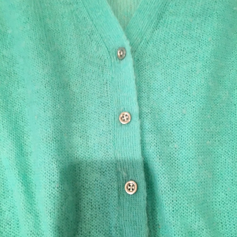 J. Crew Aqua mohair cardigan - Picture 2 of 6